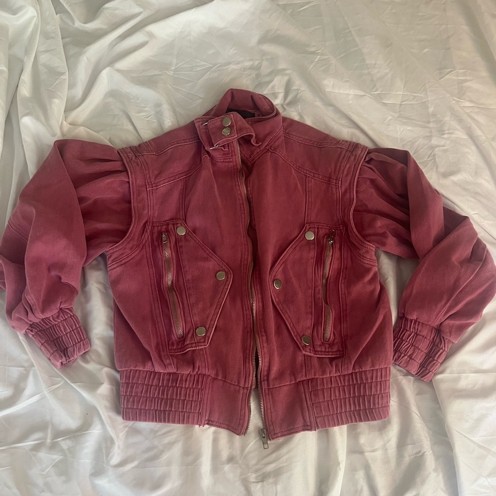 Fashion Nova Denim Moto Jacket